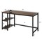 Costway 55'' Computer Desk Office Study Table Workstation Home w/ Adjustable Shelf Black/Coffee/Brown